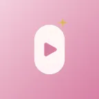 The Capsule app icon: a cream pill shape with a pink play triangle and a small gold sparkle, on a pink gradient.